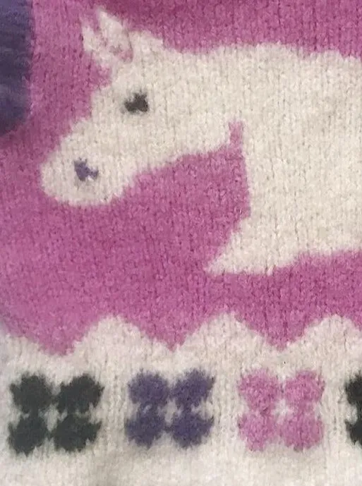 Pony knit vest pink