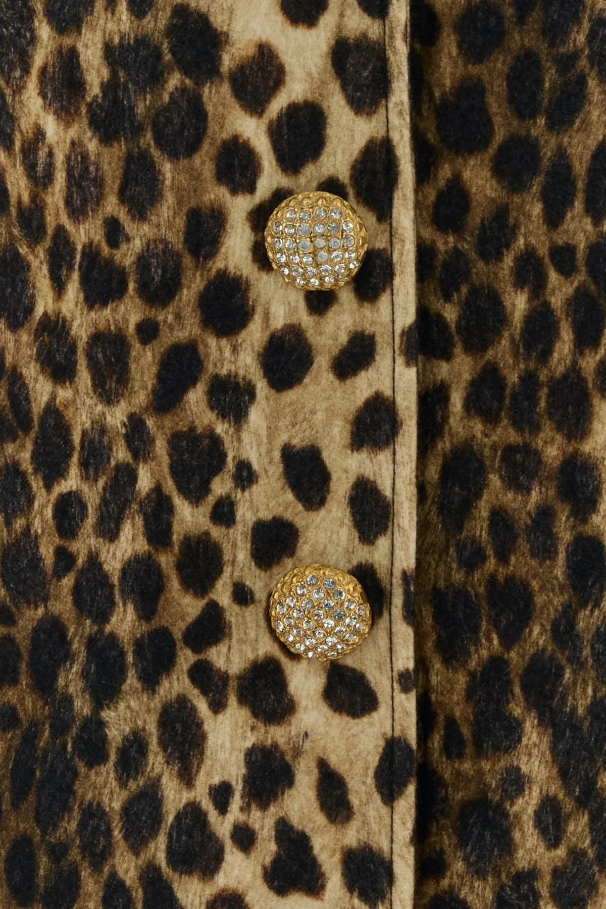 Printed wool coat