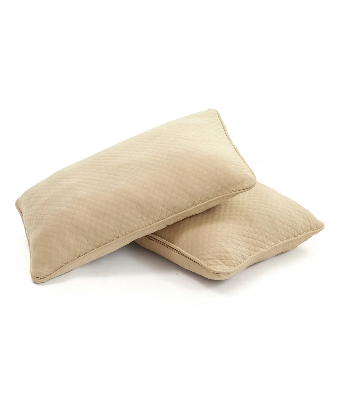 Quardline Oat 100% Cotton Knitted With Polyester Filled King Size Bed Cover With 2 Pillow Covers (Set of 3 Pcs)