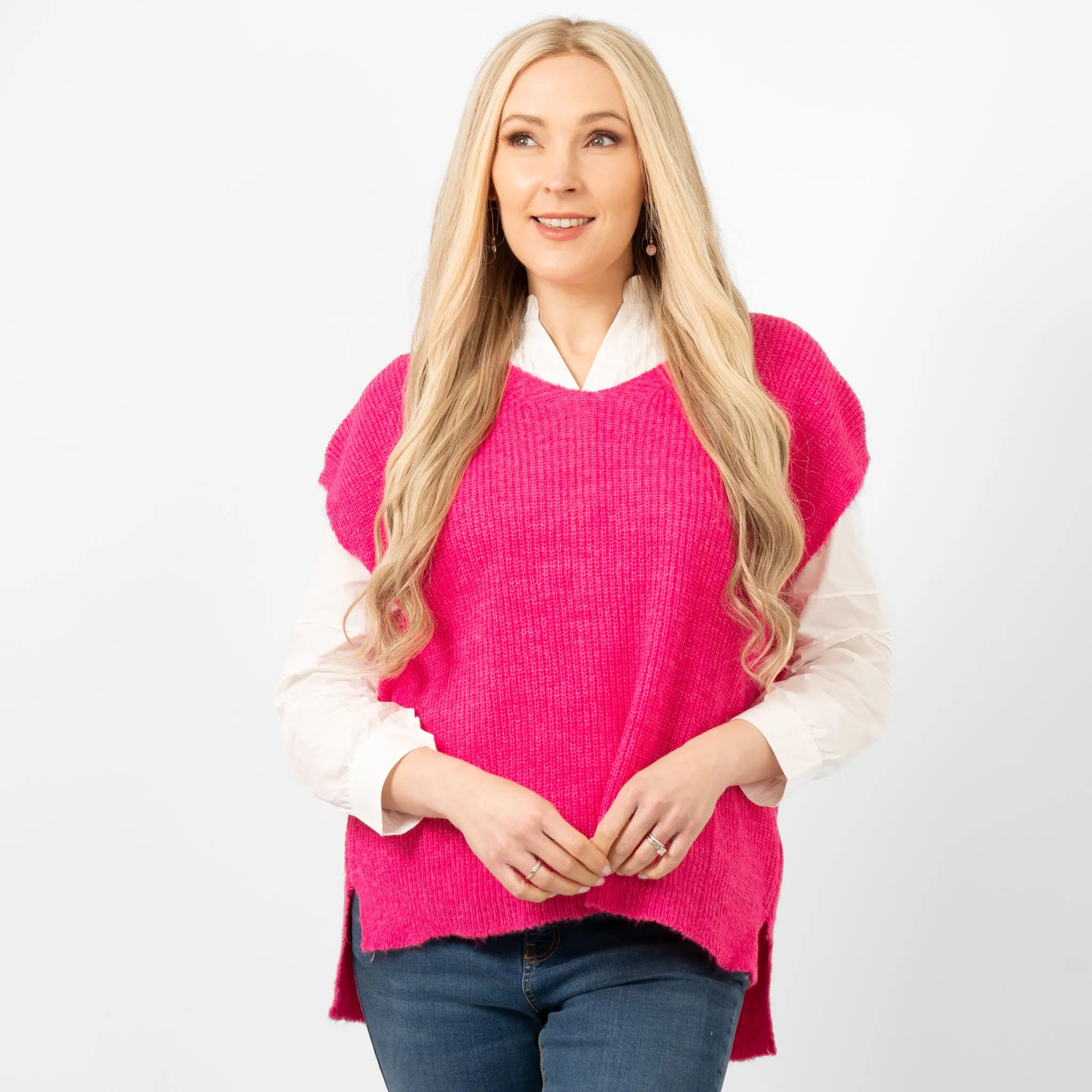 Reese Wool Blend Tank Top - Fuchsia