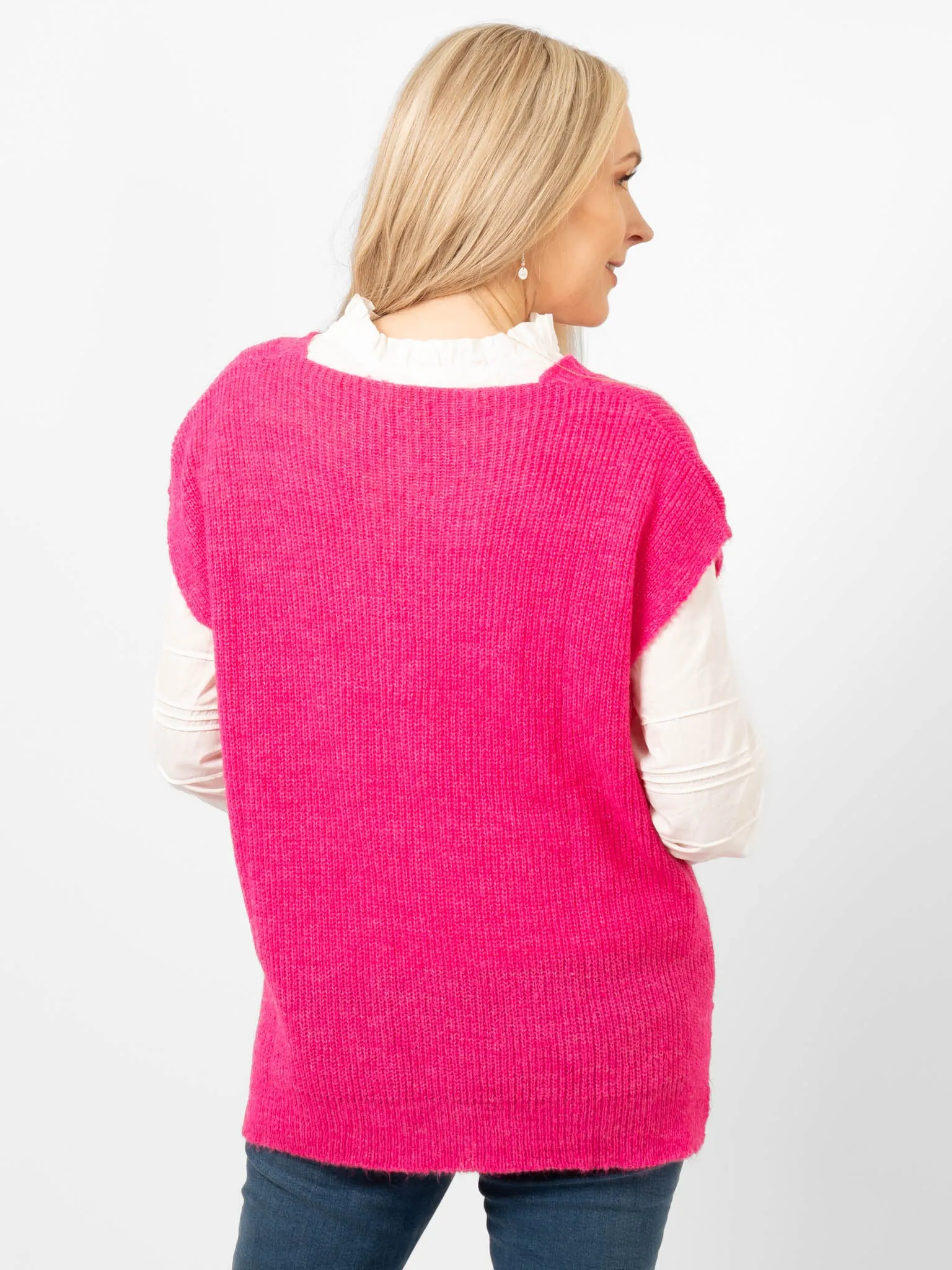 Reese Wool Blend Tank Top - Fuchsia