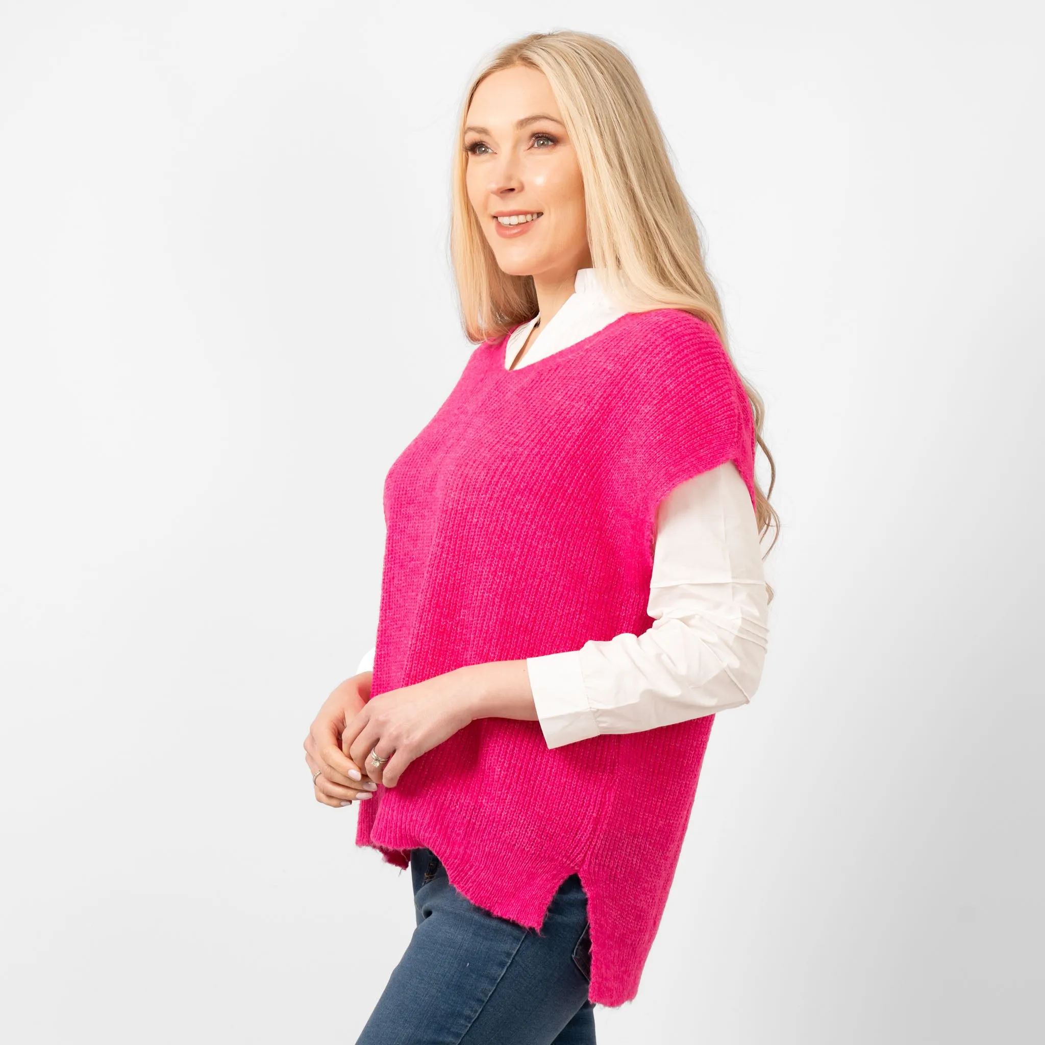 Reese Wool Blend Tank Top - Fuchsia