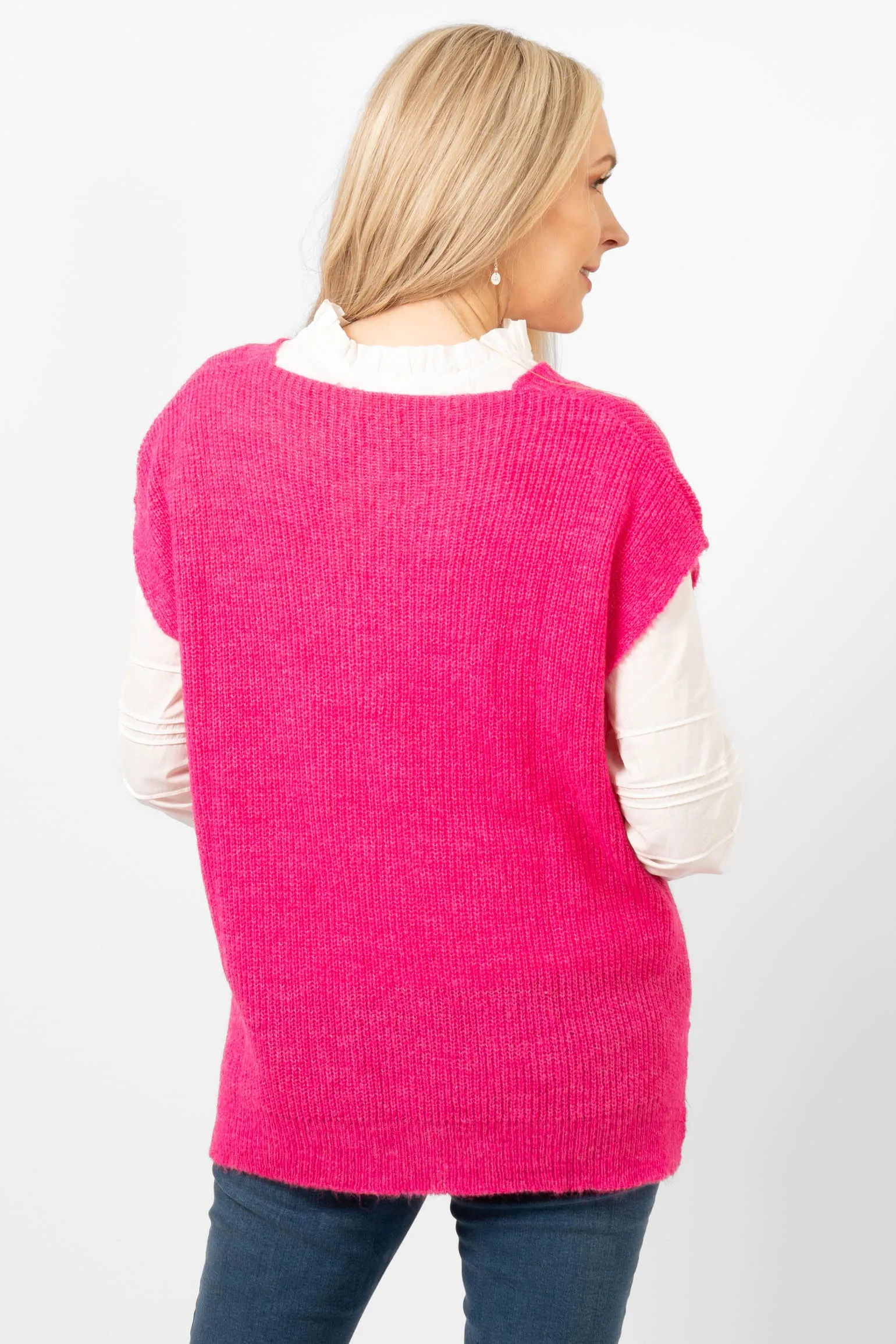 Reese Wool Blend Tank Top - Fuchsia