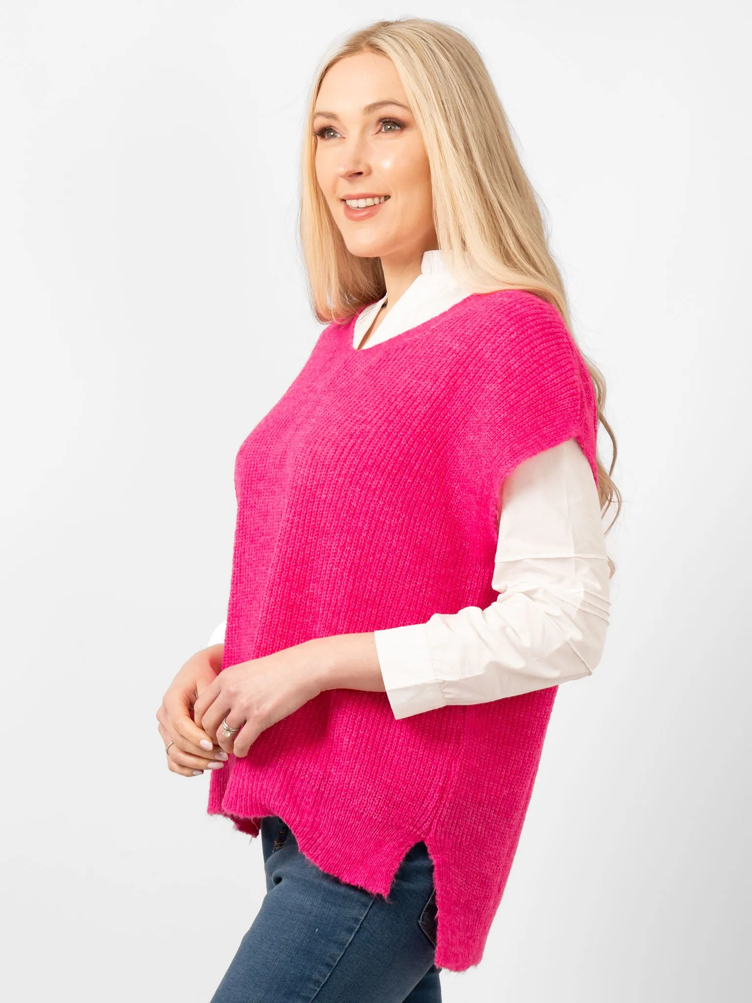 Reese Wool Blend Tank Top - Fuchsia