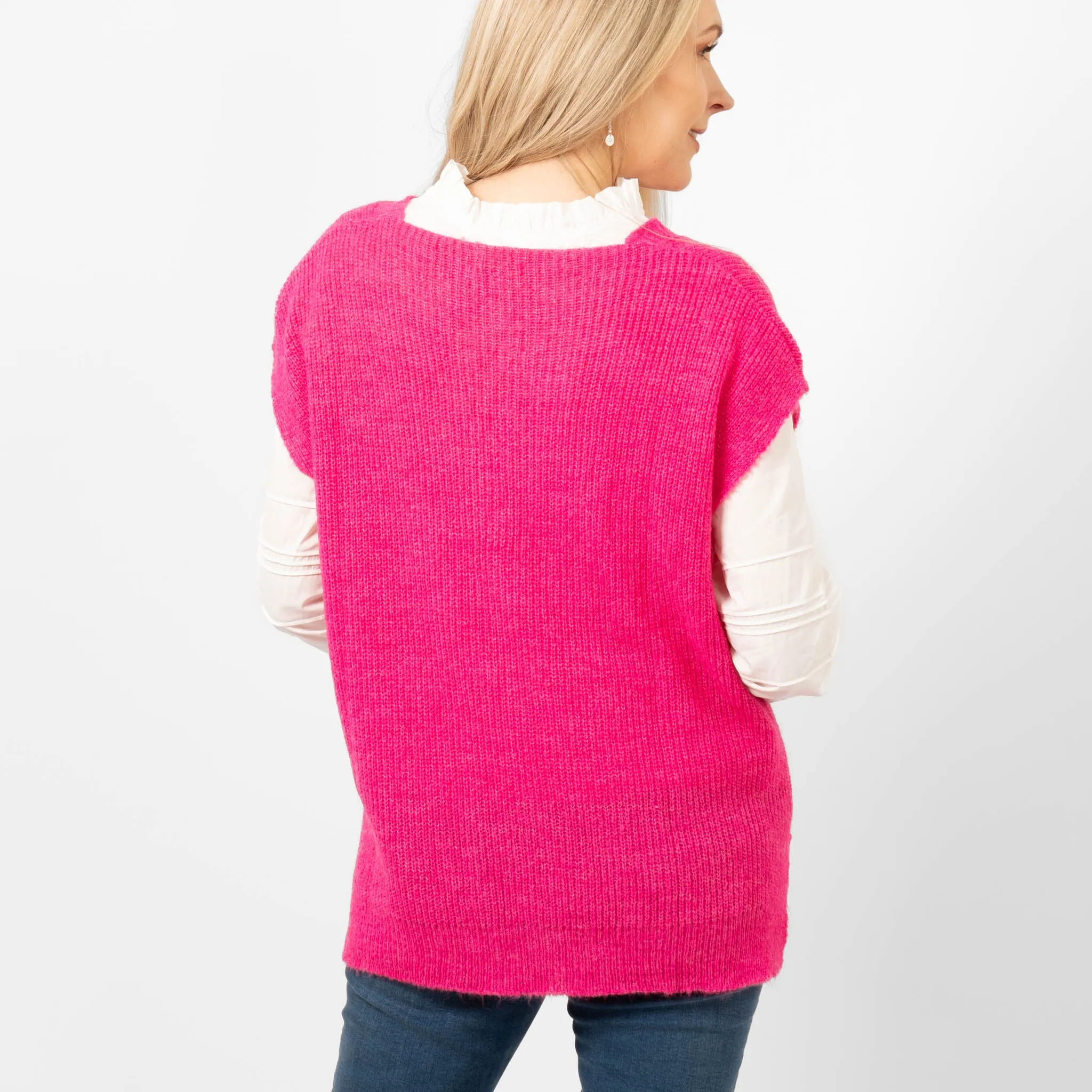 Reese Wool Blend Tank Top - Fuchsia