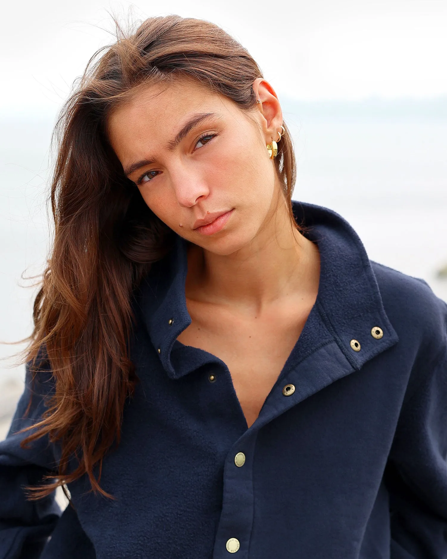 Reverse Fleece Pullover Navy - Unisex