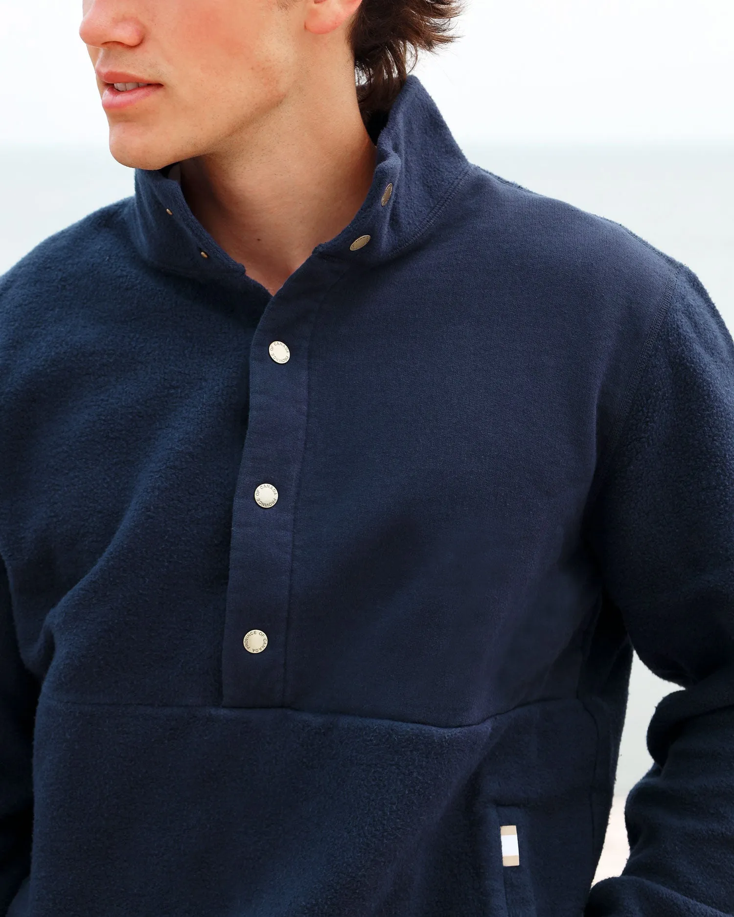 Reverse Fleece Pullover Navy - Unisex