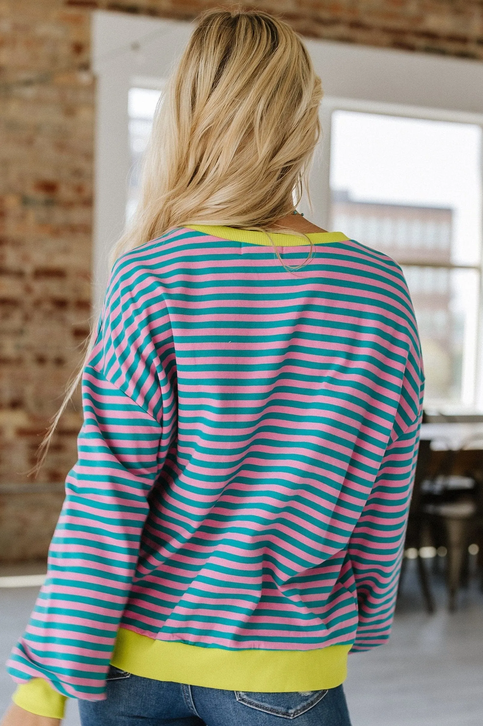 Rhonda Striped Oversized Pullover | DROPSHIP
