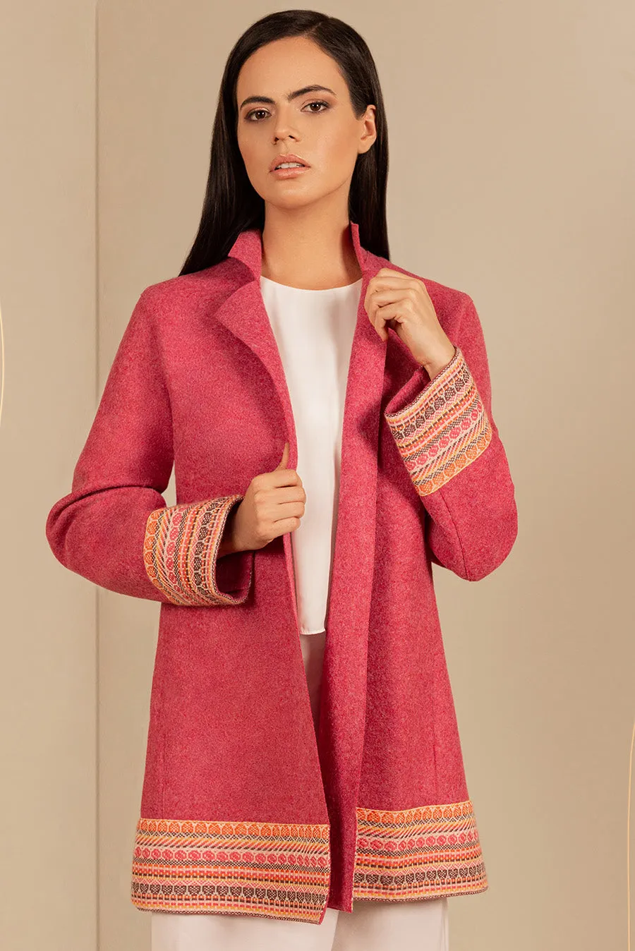 Sangria Coat Alpaca & Wool Color Lilac