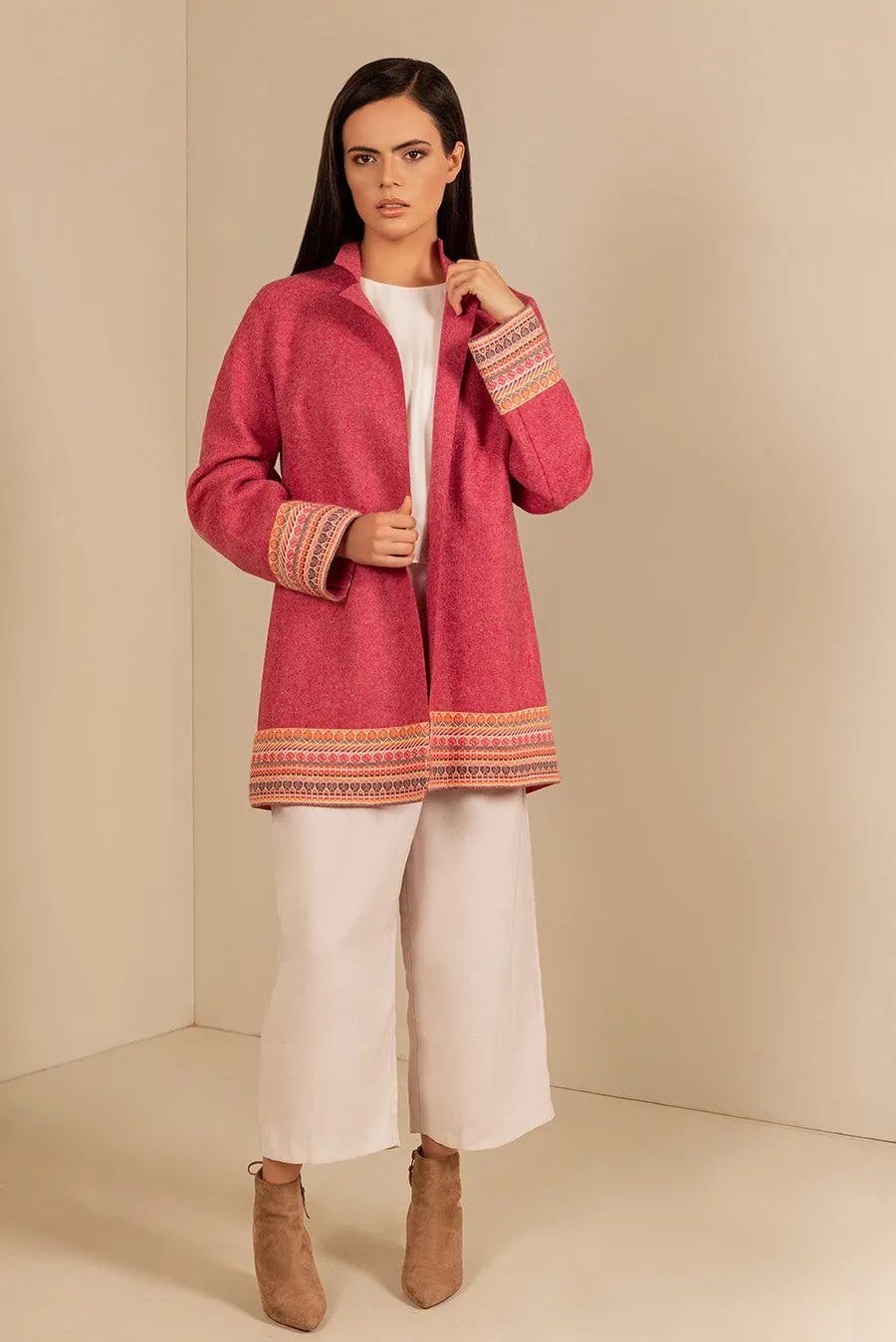 Sangria Coat Alpaca & Wool Color Lilac