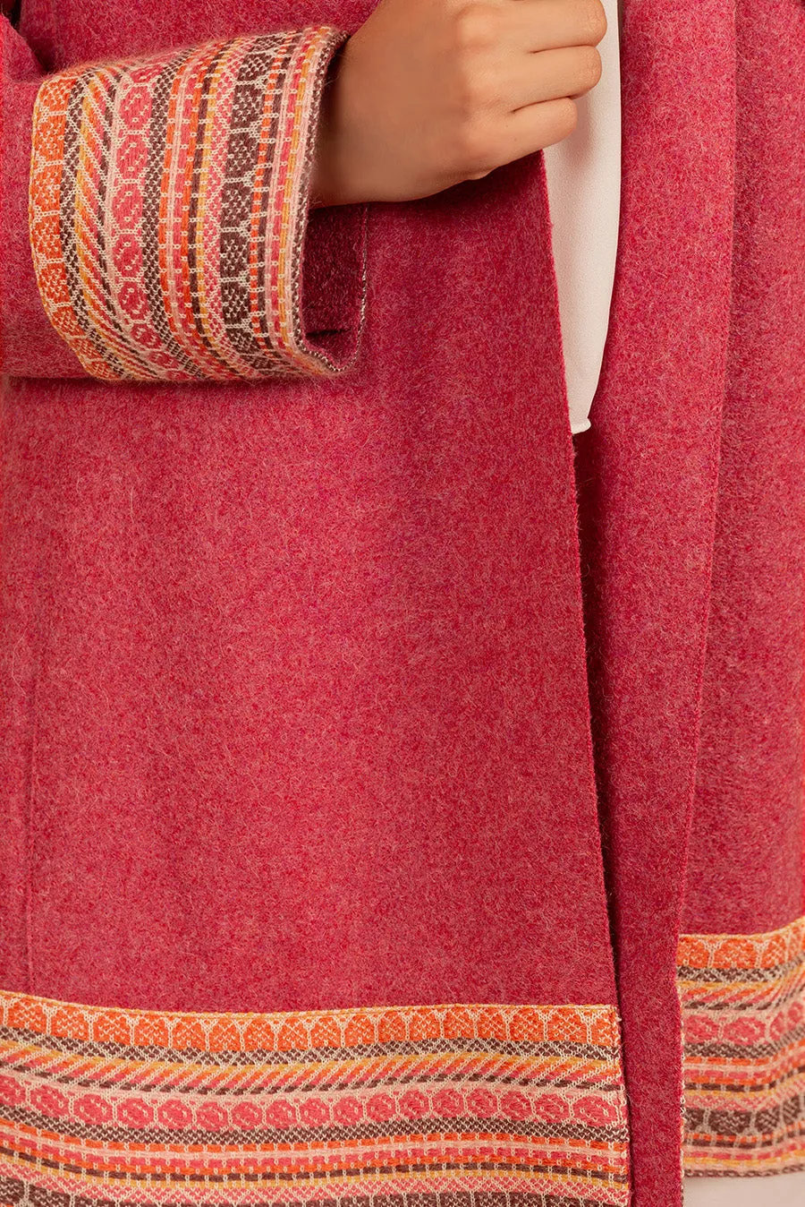 Sangria Coat Alpaca & Wool Color Lilac