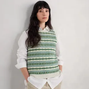 seasalt Lemon Porch Fair Isle Knitted Vest