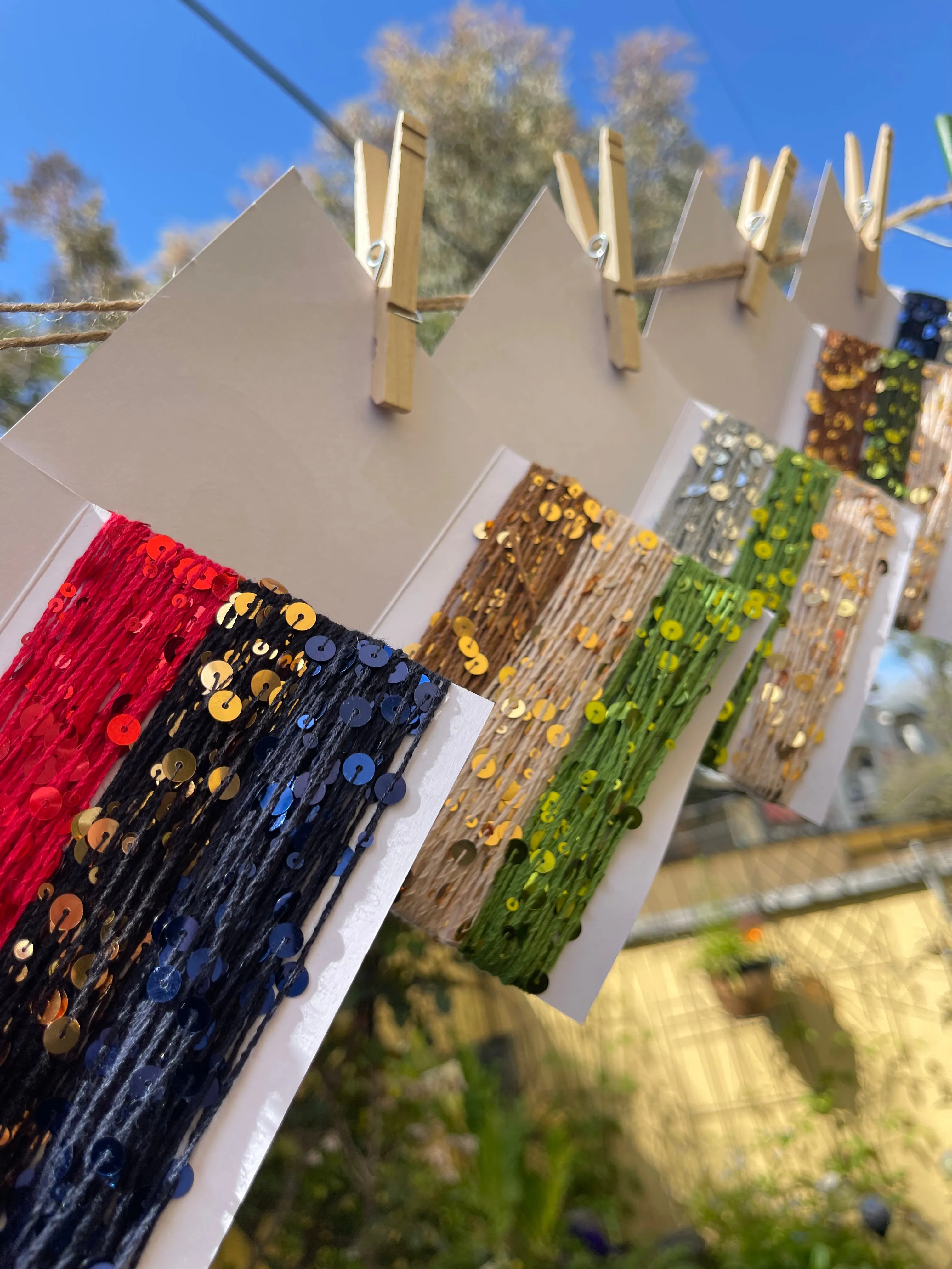 Set Royal Double Sequins Cotton Yarn for Nuno Felting, Knitting, 6mm & 3mm Sequins