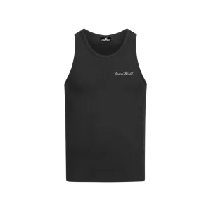 SIGNATURE HEAVY RIB VEST - BLACK