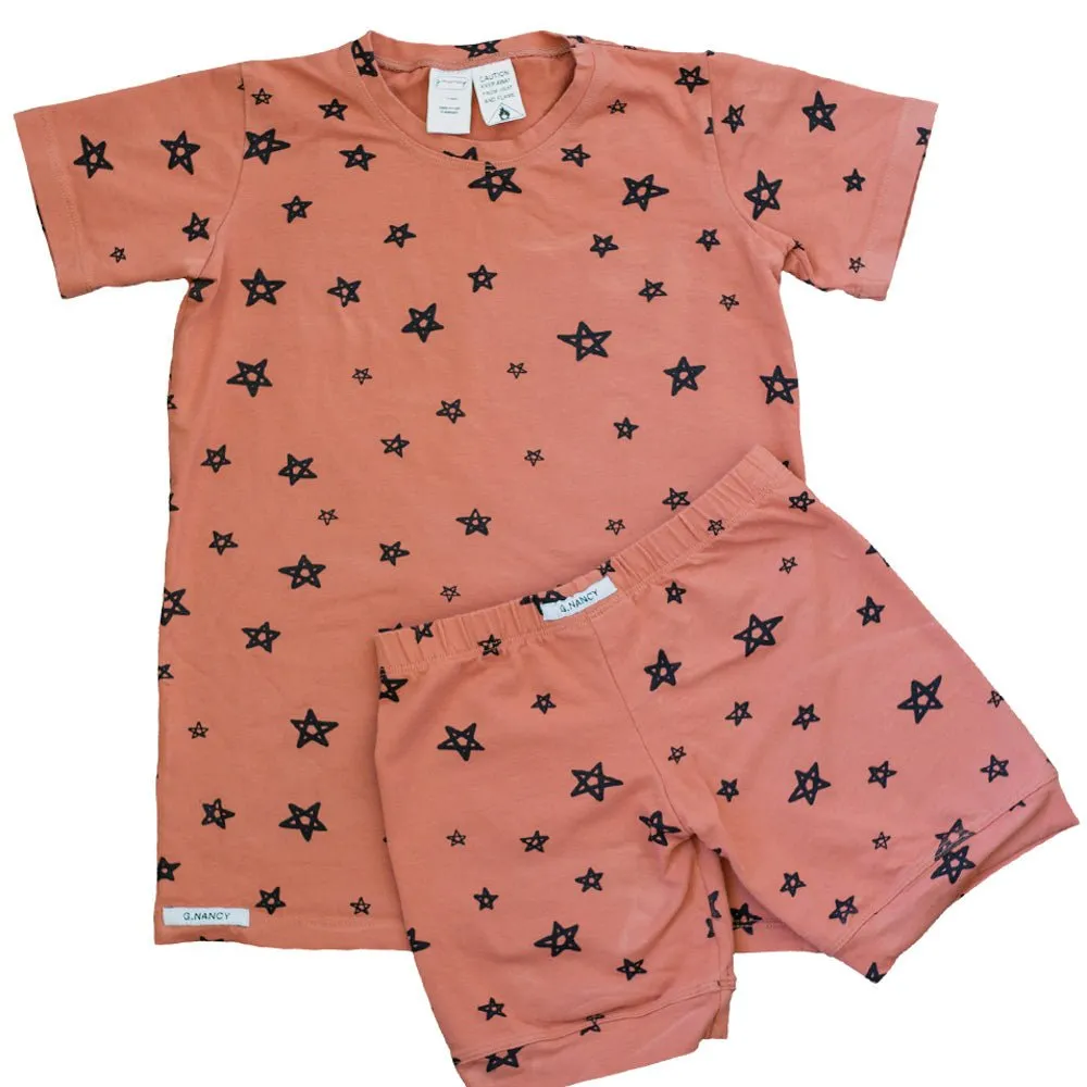 Star Shortie PJ Set Brick