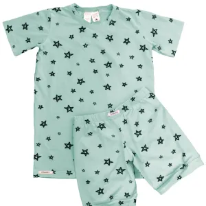 Star Shortie PJ Set Teal