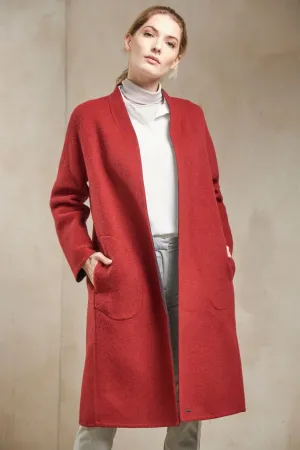 Stefanie Coat Baby Alpaca & Wool Color Rubi & Antracite