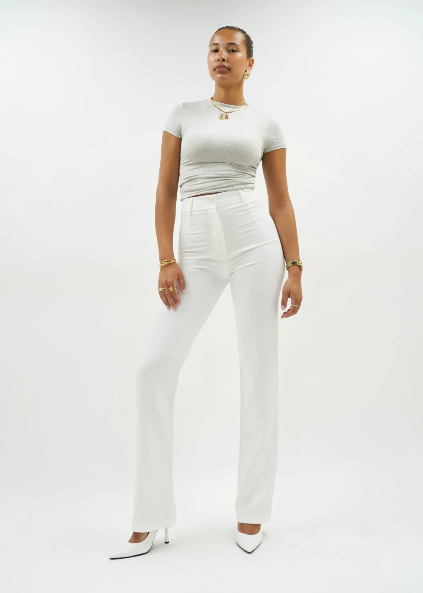 Straight leg pants classic white (REGULAR)