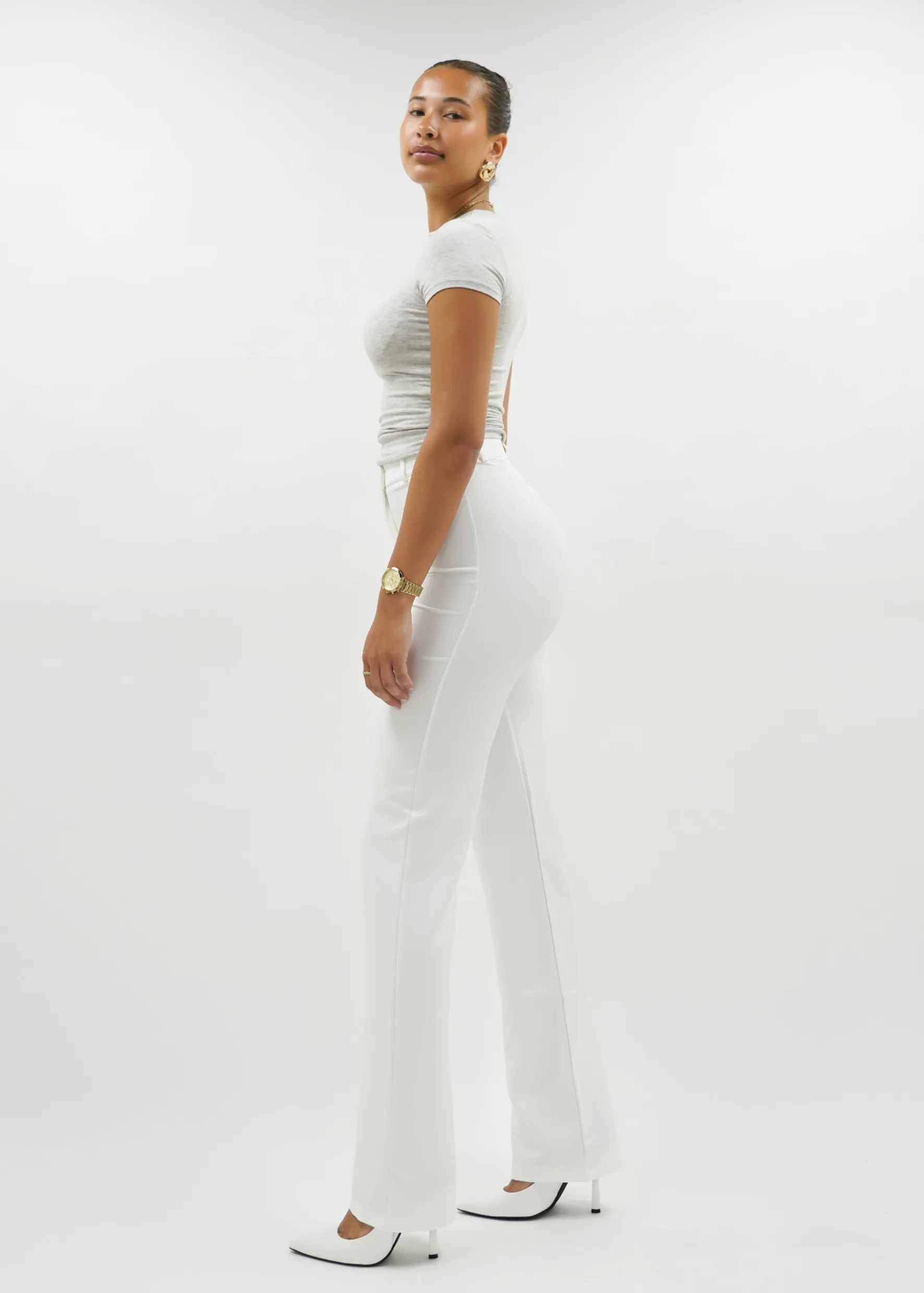 Straight leg pants classic white (REGULAR)