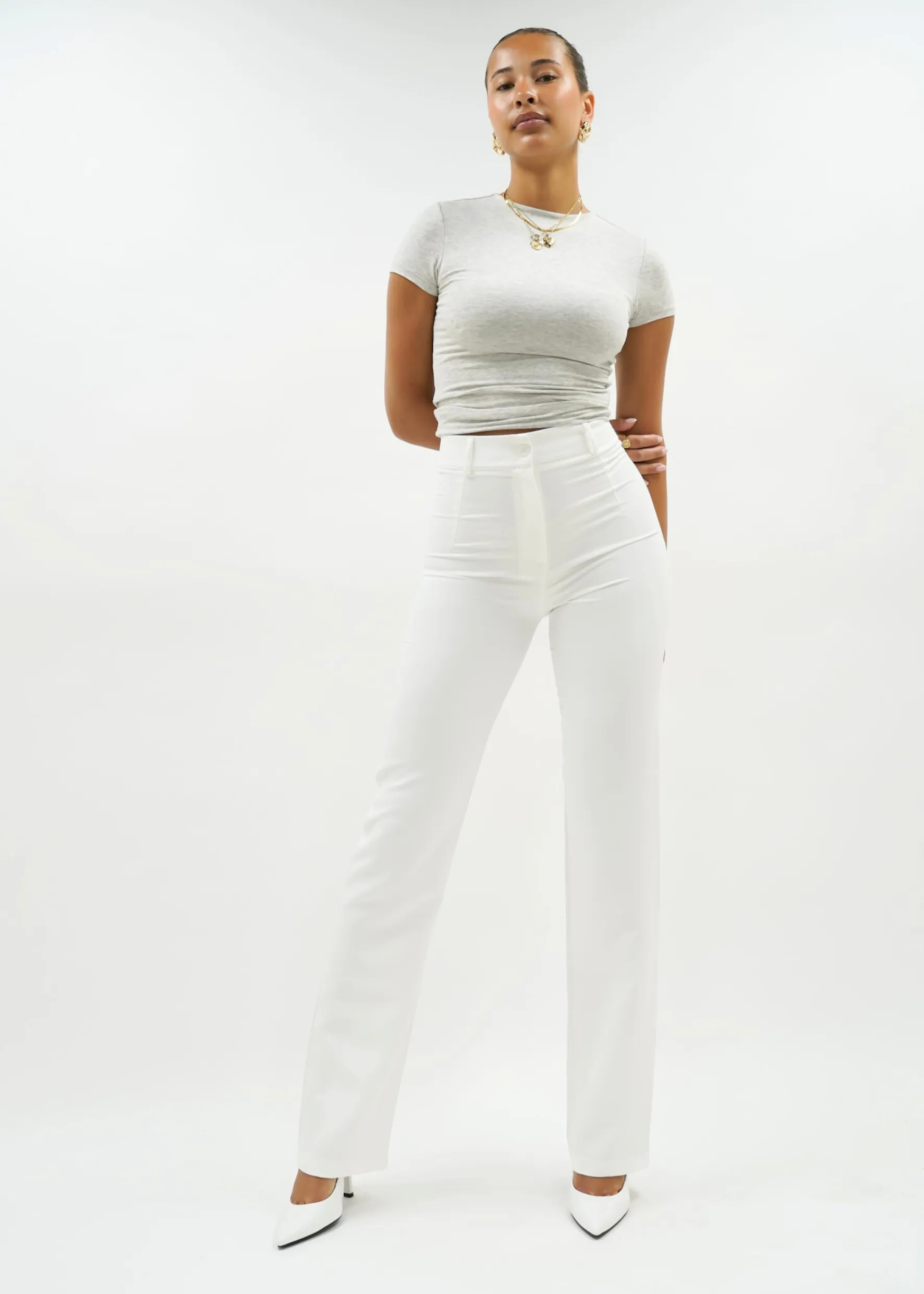 Straight leg pants classic white (REGULAR)