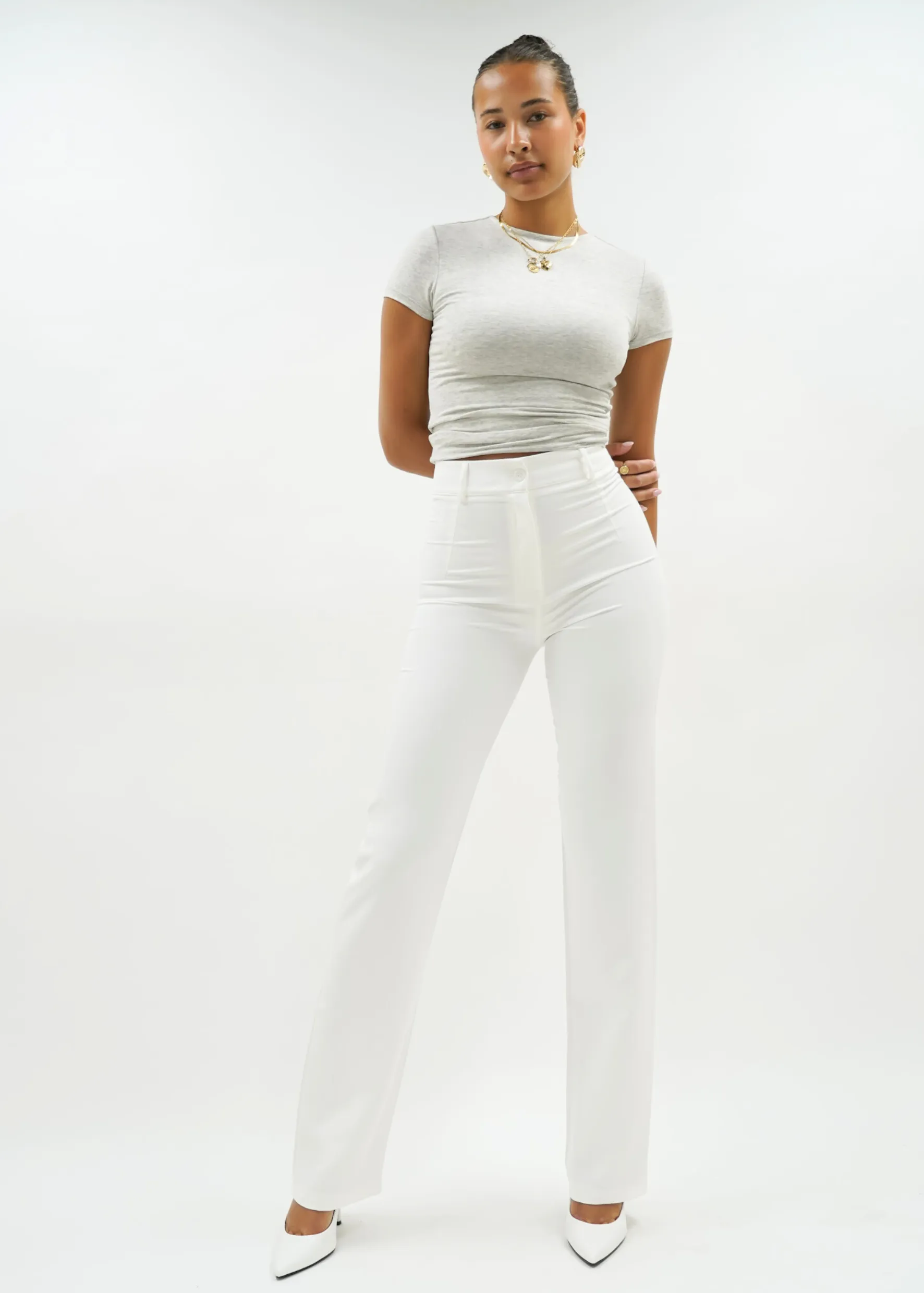 Straight leg pants classic white (REGULAR)