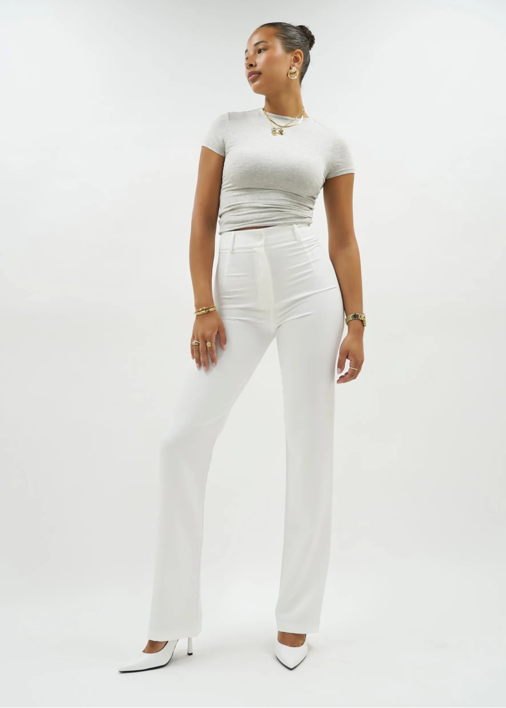 Straight leg pants classic white (REGULAR)