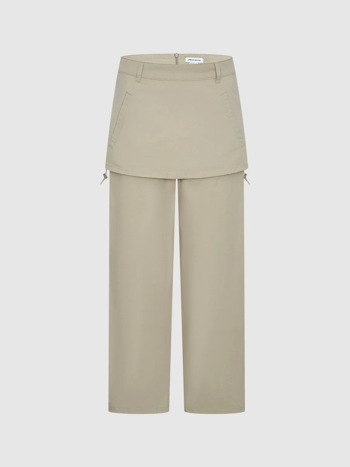 Straight Skirt Layered Jeans