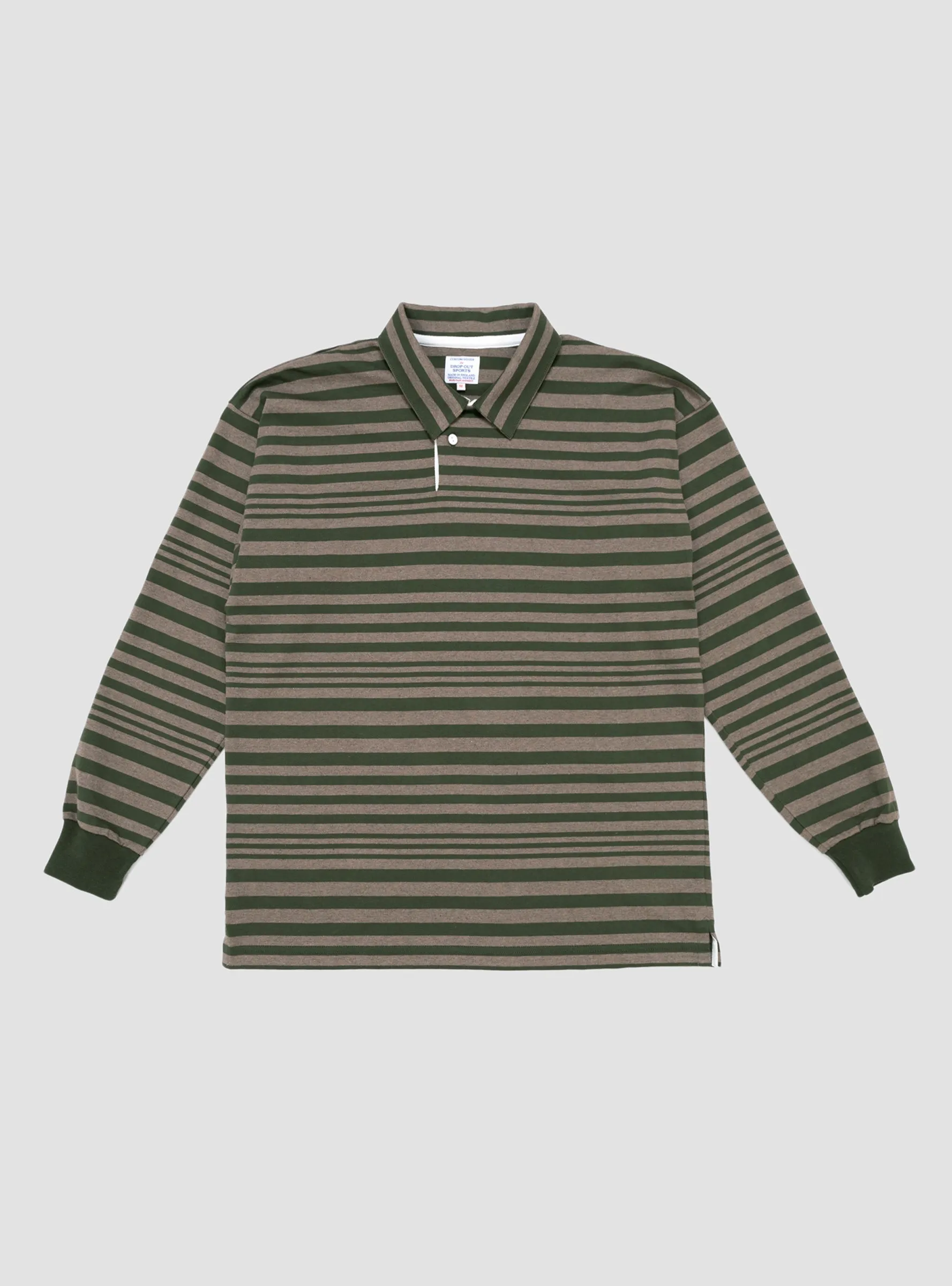 Stripe Rugby Shirt Brown & Olive