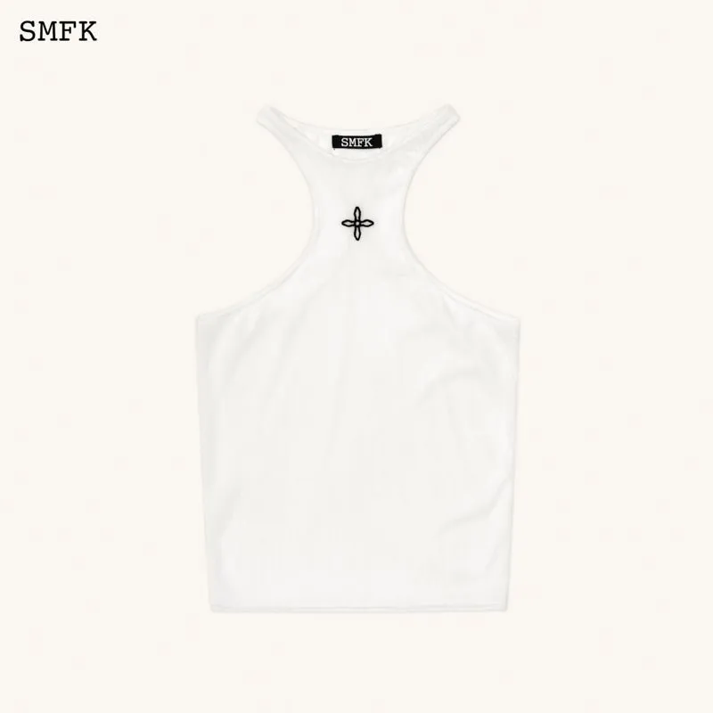 Temple Traditional Halter-Neck Knitted Vest Top