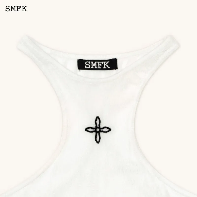 Temple Traditional Halter-Neck Knitted Vest Top