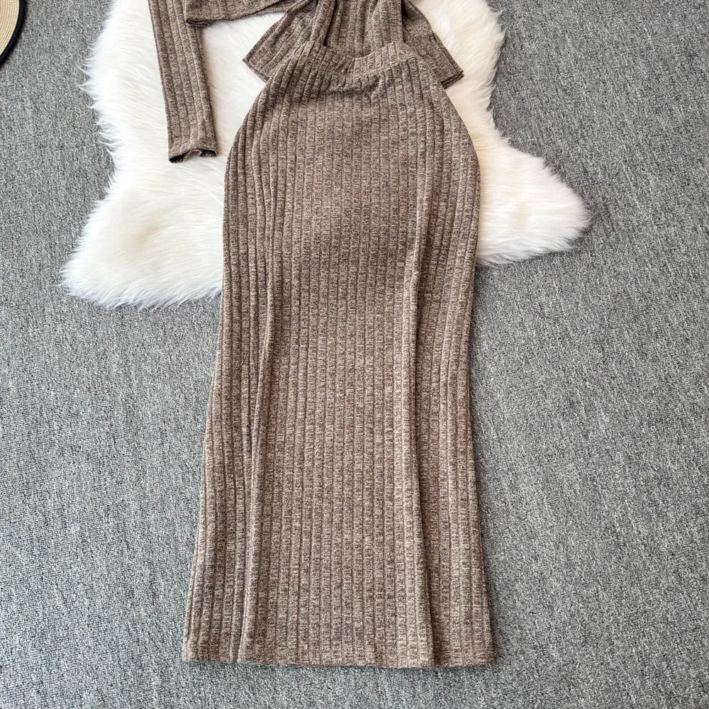V-neck Cardigan&Vest&Skirt Knitted 3Pcs