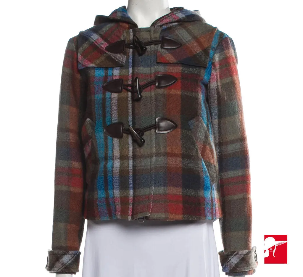 Veronica Beard Ianna plaid toggle coat size 6