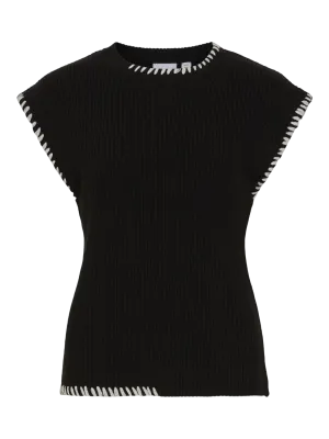 VISIGGA Knit Waistcoat - Black