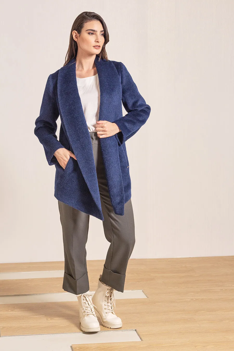 Voila Coat Alpaca Suri Color Astral