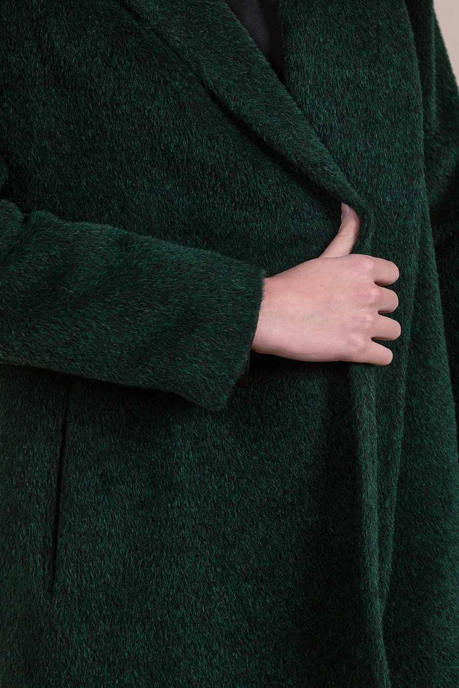 Voila Coat Alpaca Suri Color Spruce
