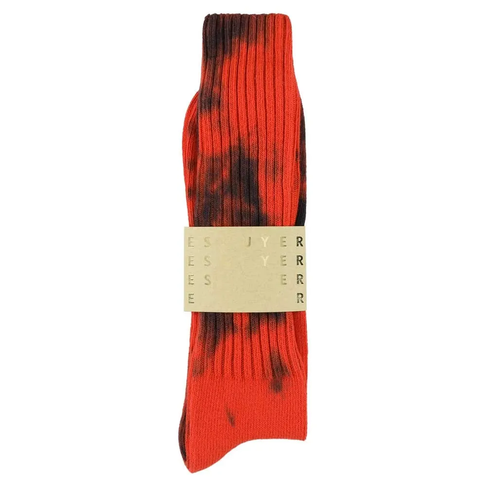 Women Tie Dye Socks in Orange / Blue - Escuyer
