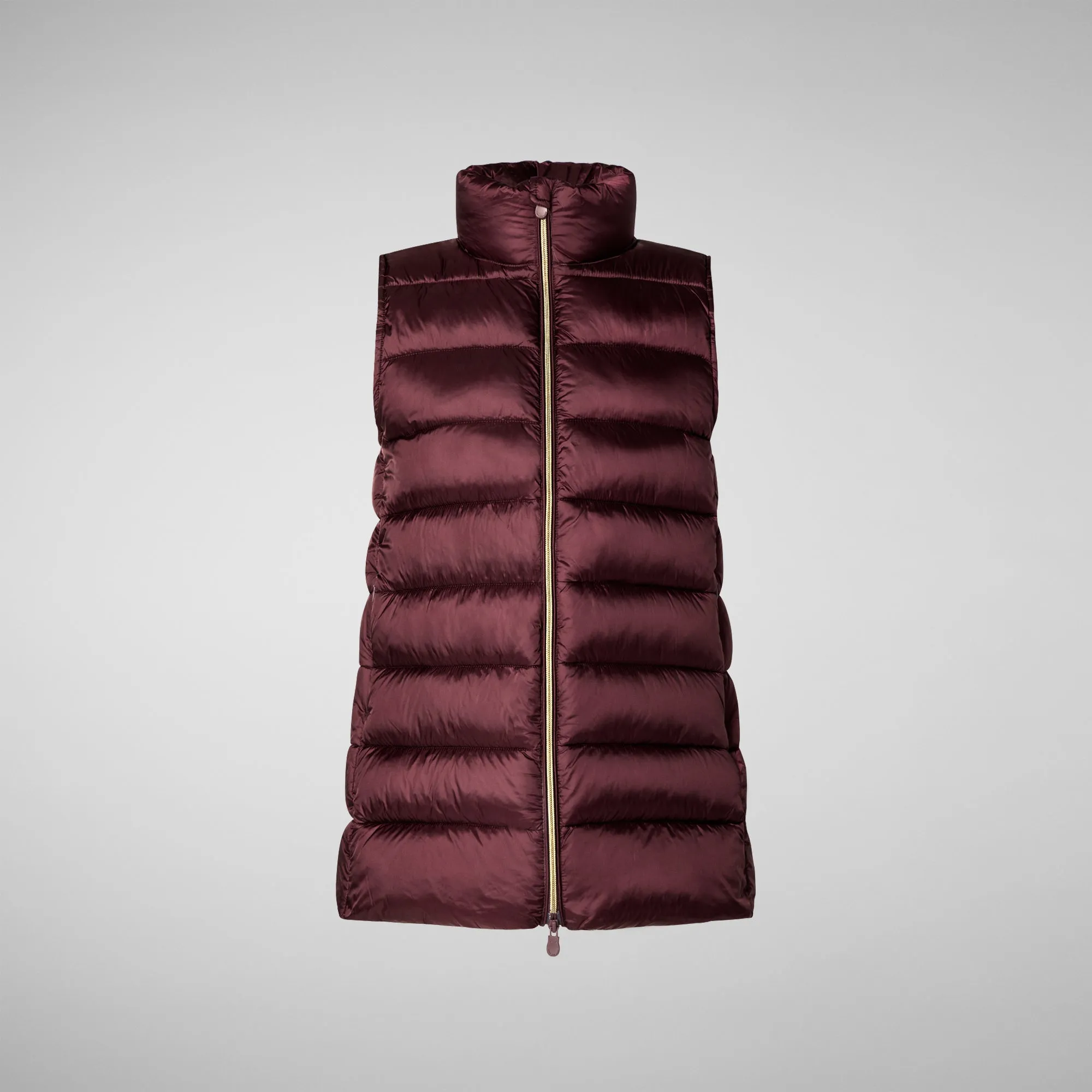 Women's quilted vest Coral in Burgundy Black