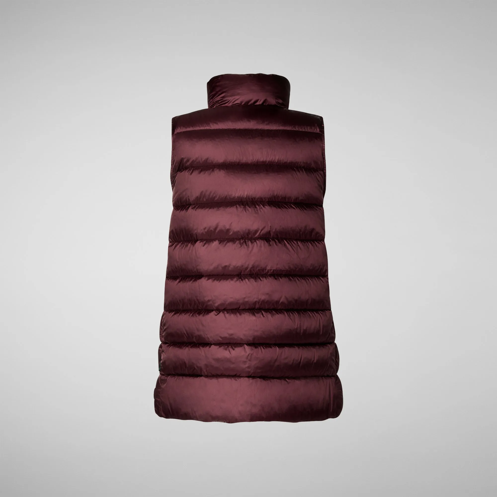 Women's quilted vest Coral in Burgundy Black