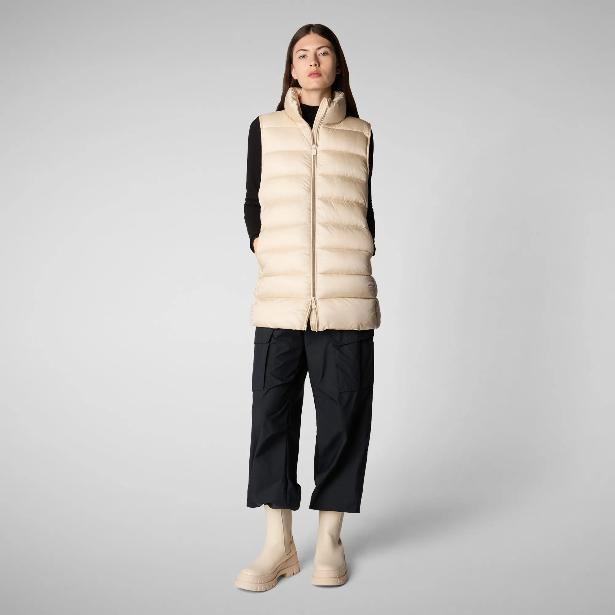 Women's quilted vest Coral in SHORE BEIGE