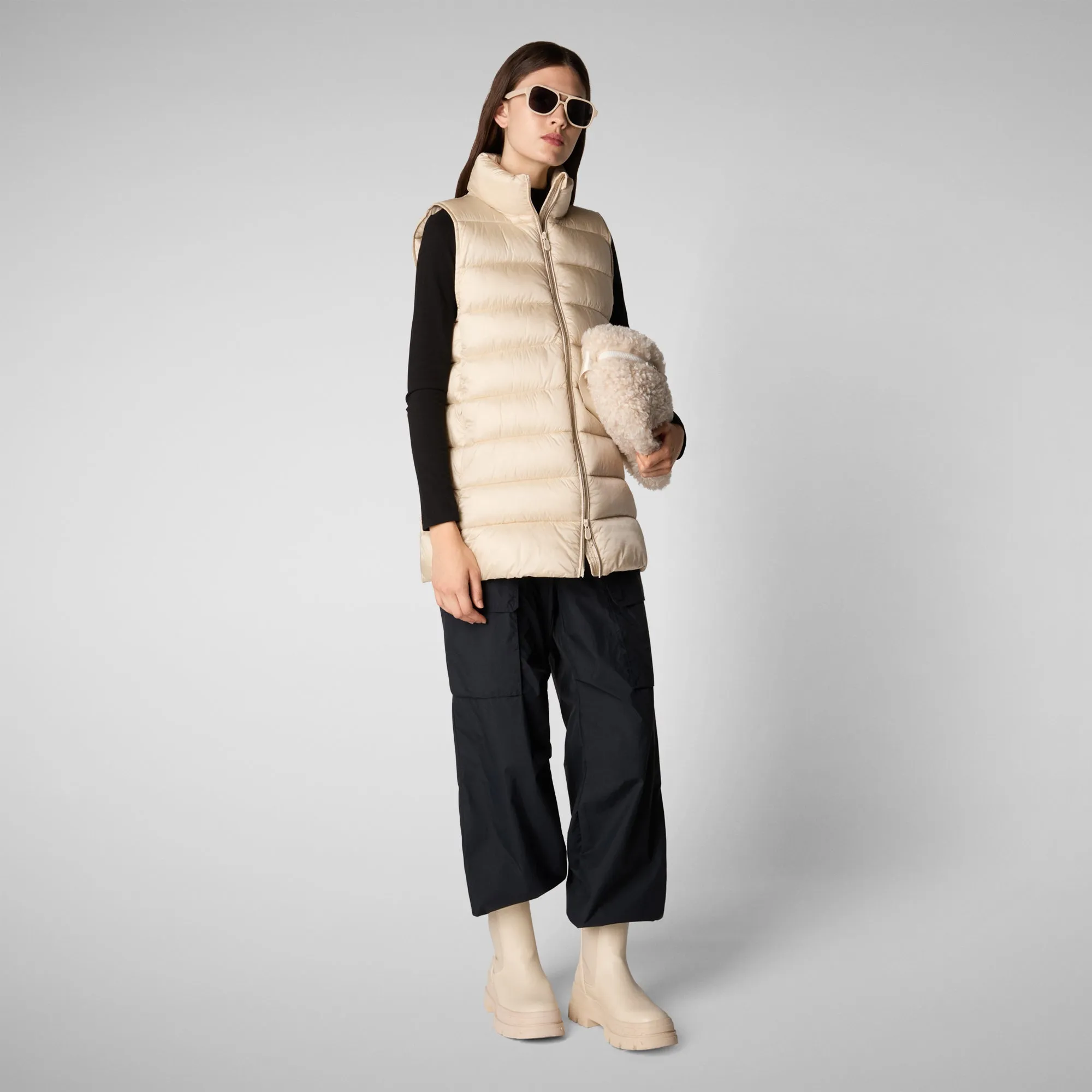 Women's quilted vest Coral in SHORE BEIGE
