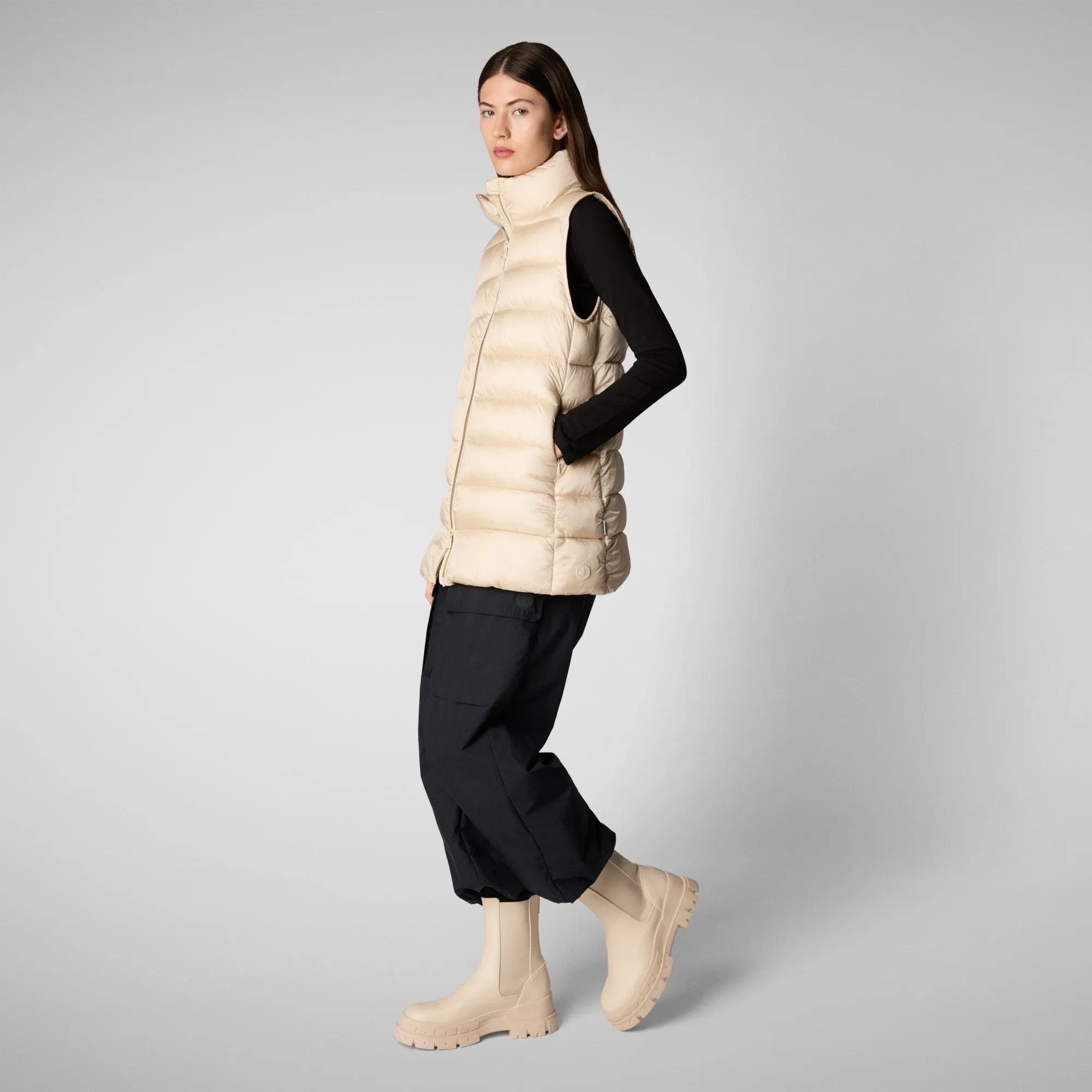 Women's quilted vest Coral in SHORE BEIGE