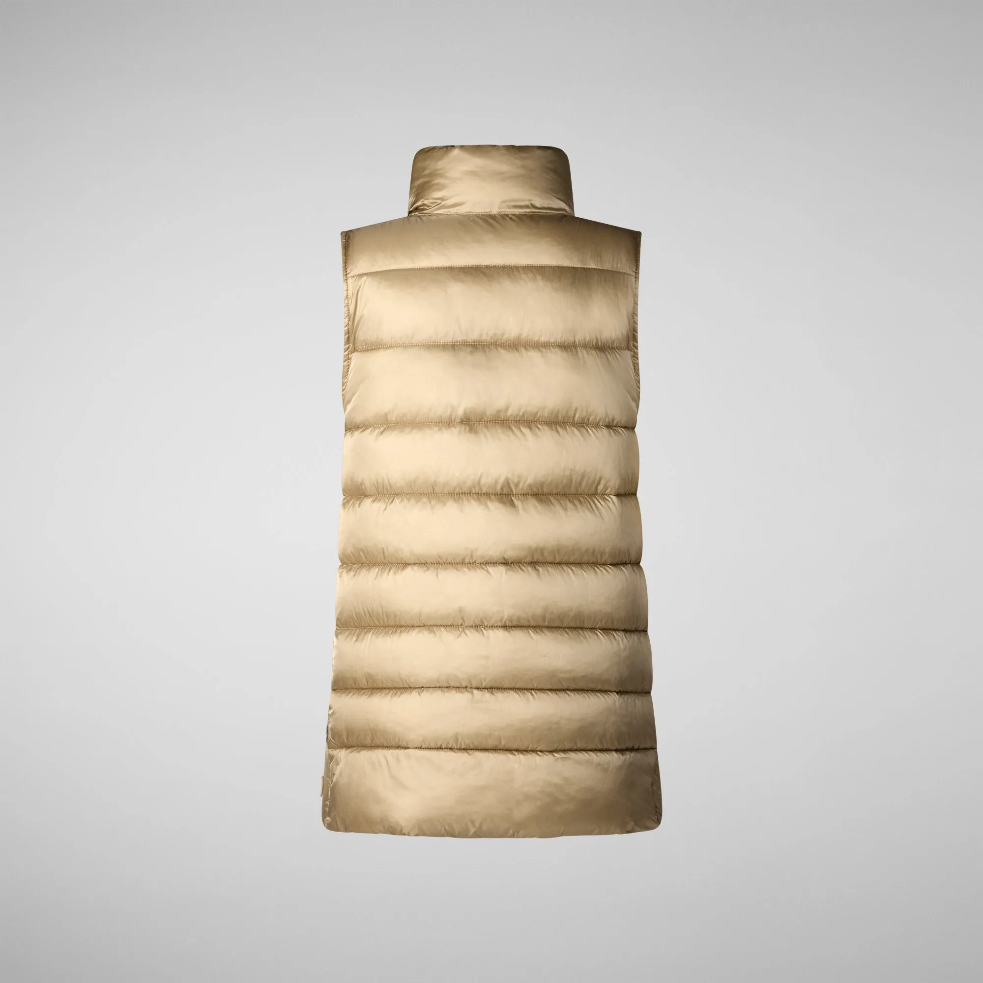 Women's quilted vest Coral in WOOD BEIGE