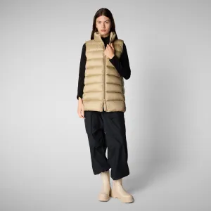 Women's quilted vest Coral in WOOD BEIGE