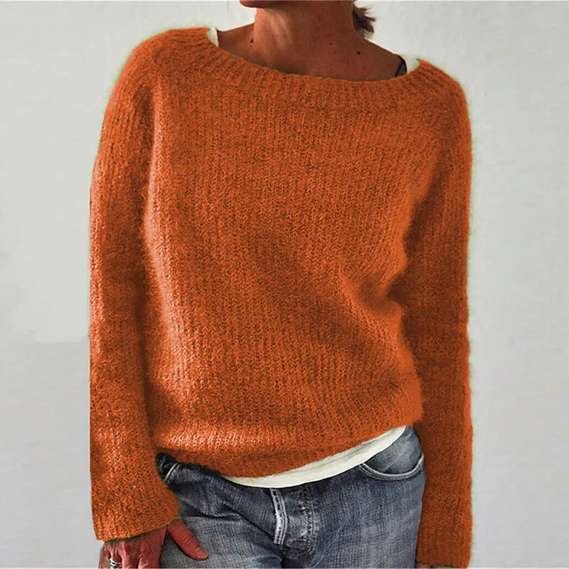 Women's Solid Color Static Version Basic Style Sweaters