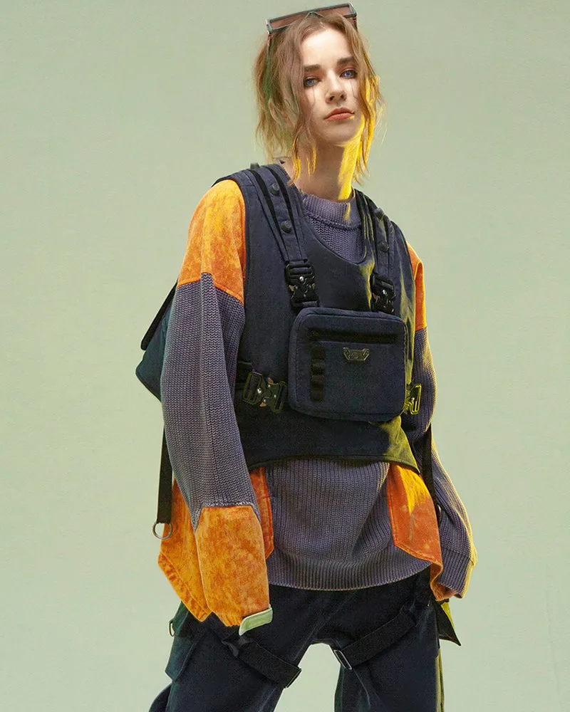 XIPHEVIL Cyberpunk Outfits Operative Reversible Cargo Vest
