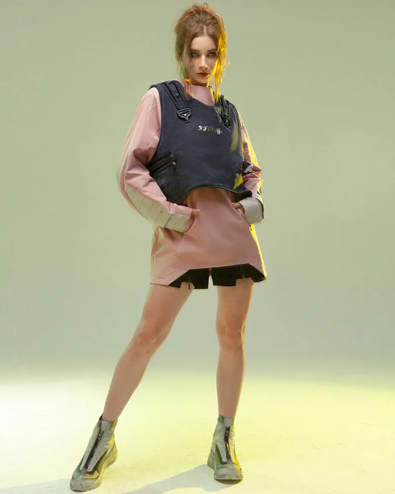 XIPHEVIL Cyberpunk Outfits Operative Reversible Cargo Vest