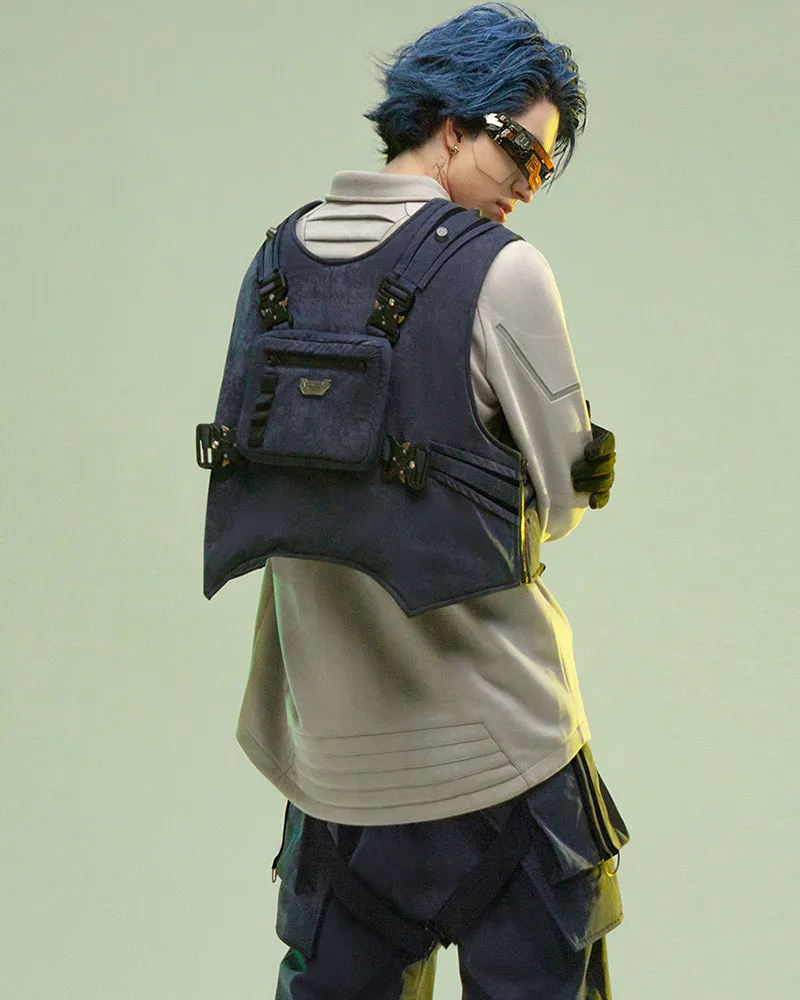 XIPHEVIL Cyberpunk Outfits Operative Reversible Cargo Vest