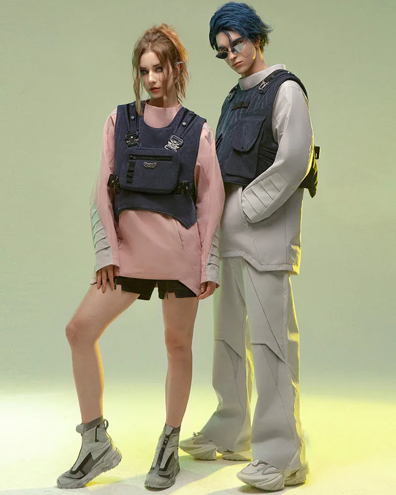 XIPHEVIL Cyberpunk Outfits Operative Reversible Cargo Vest