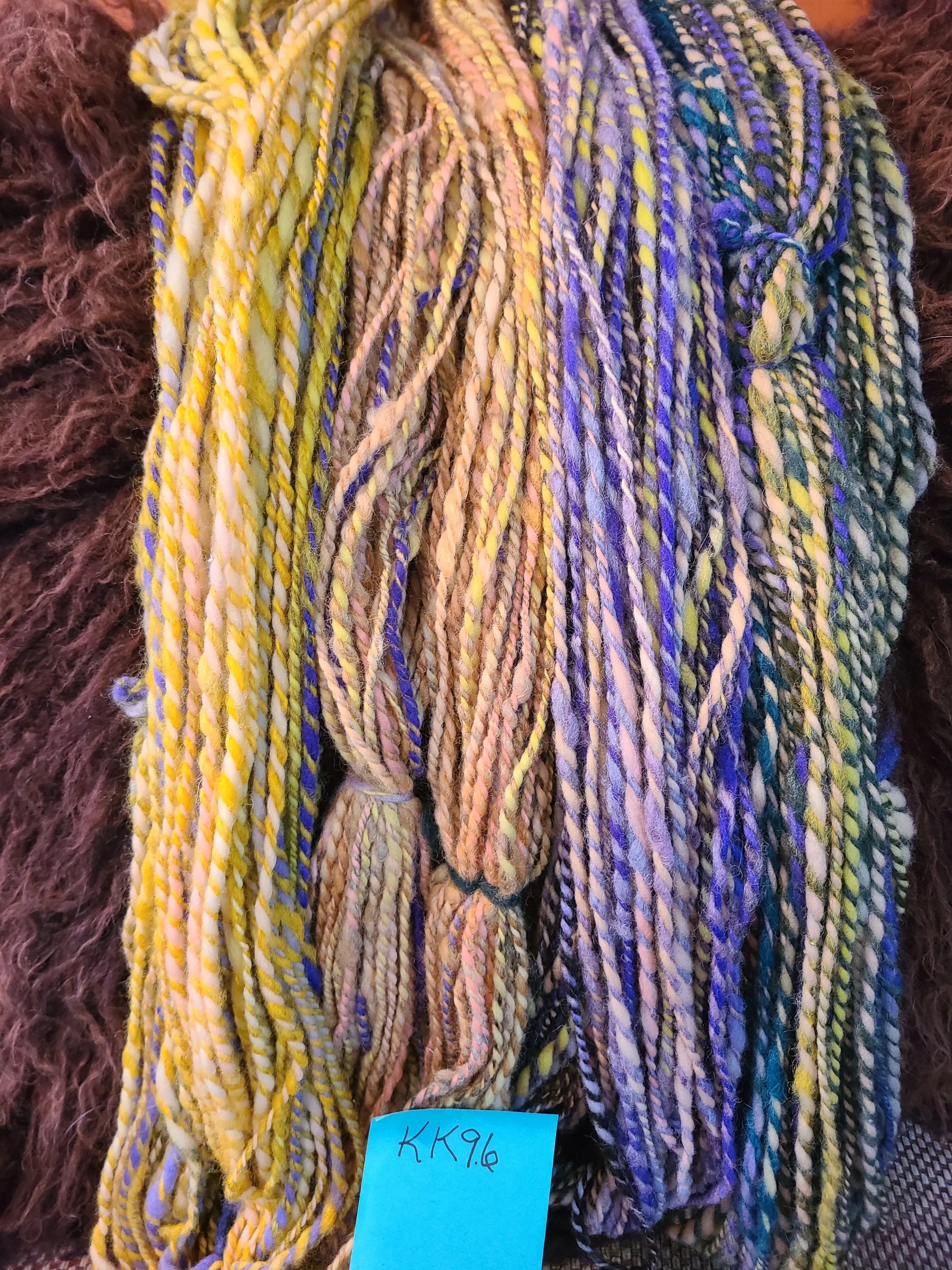 Yarn Handspun Knitters Knot- "Team work" Romney DK Weight KK96 2ply - 168yards & 9.6oz