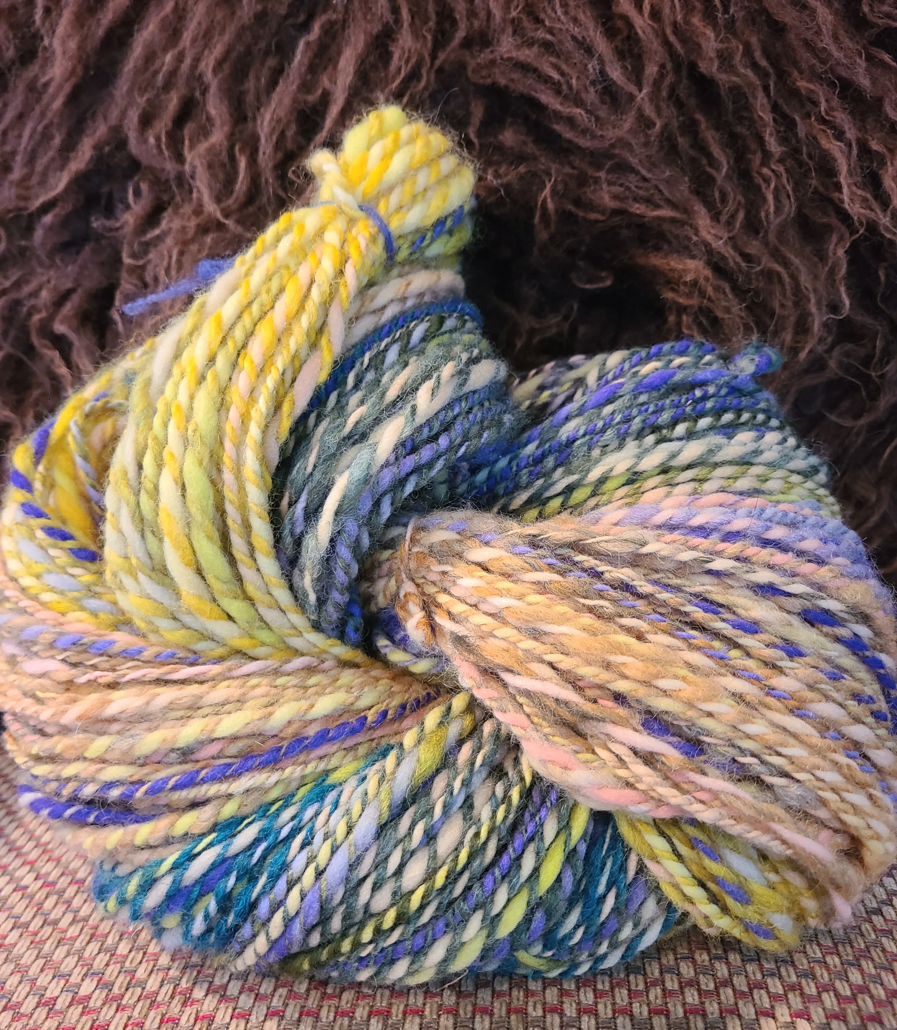 Yarn Handspun Knitters Knot- "Team work" Romney DK Weight KK96 2ply - 168yards & 9.6oz